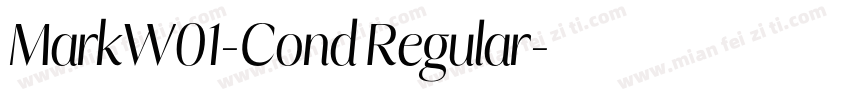 MarkW01-Cond Regular字体转换